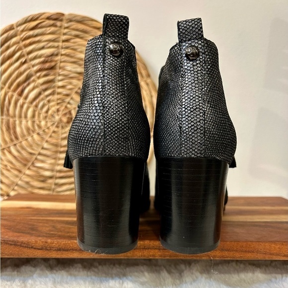 Donald J. Pliner Edyn Metallic Block Heel Ankle Boots - Picture 7 of 15